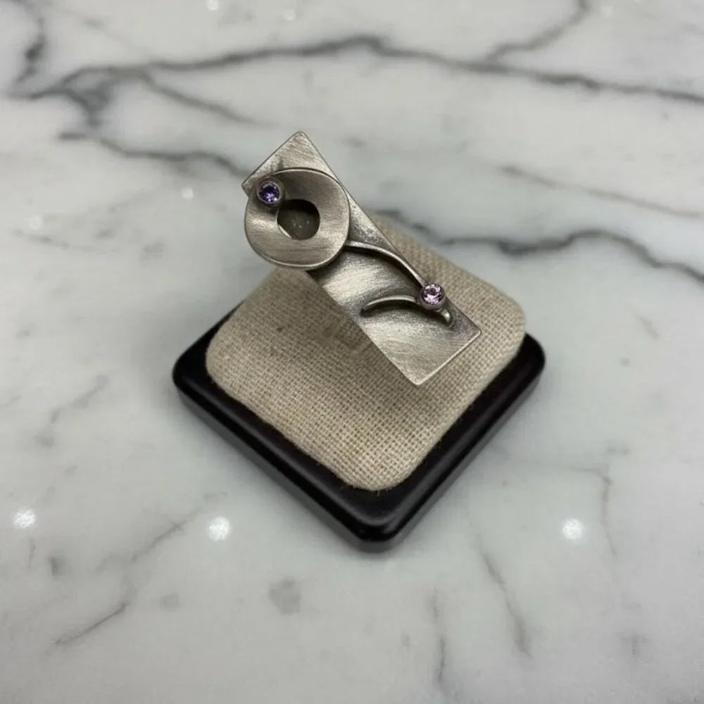 Pewter? -- adjustable art ring - Picture 1 of 6